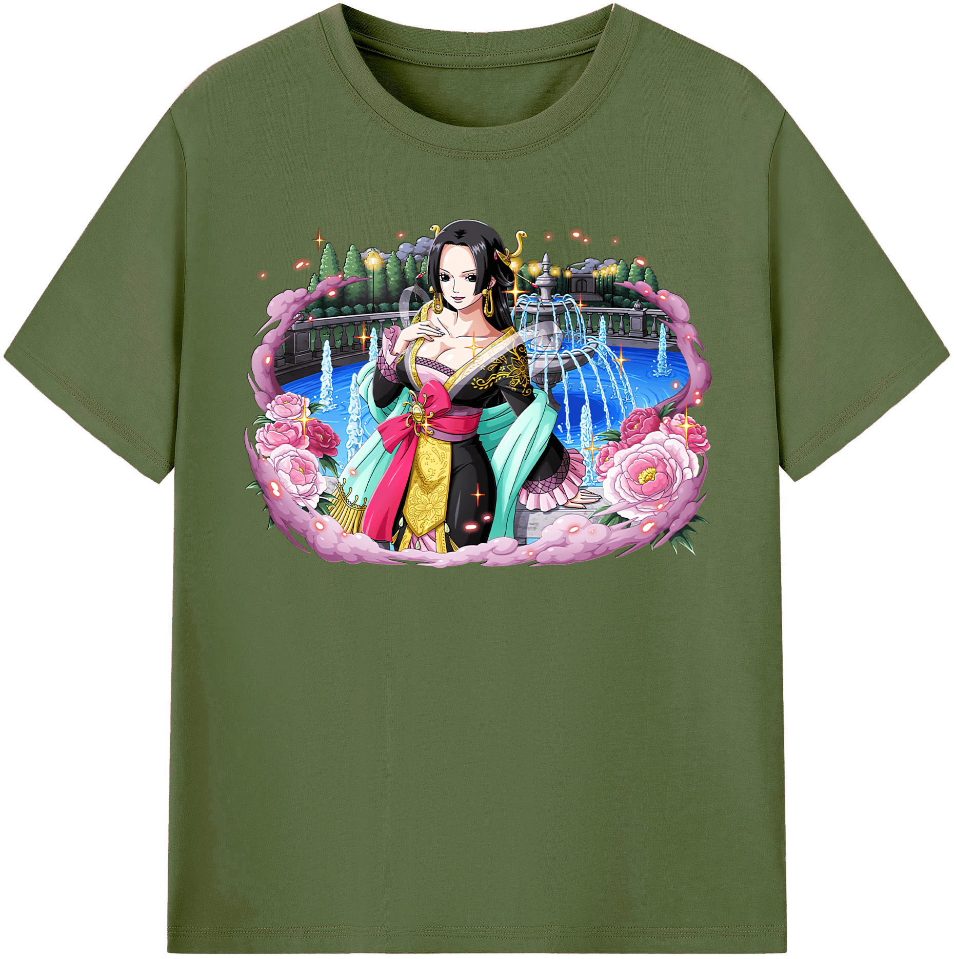 ワンピース ボア・ハンコック ONE PIECE Boa·Hancock 綿100％半袖Tシャツ（フロントプリント）